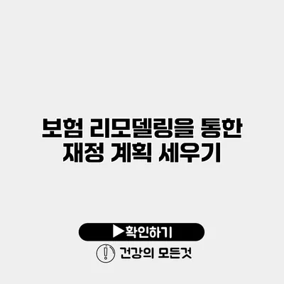보험 리모델링을 통한 재정 계획 세우기