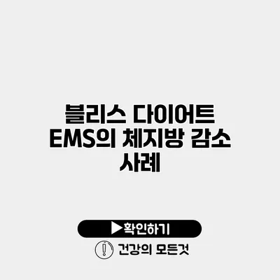 블리스 다이어트 EMS의 체지방 감소 사례