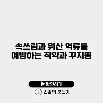 속쓰림과 위산 역류를 예방하는 작약과 꾸지뽕
