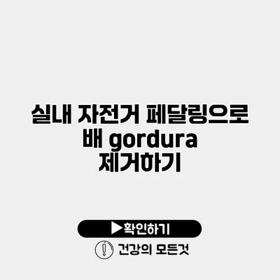 실내 자전거 페달링으로 배 gordura 제거하기