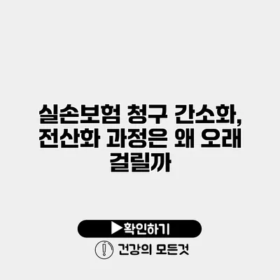 실손보험 청구 간소화, 전산화 과정은 왜 오래 걸릴까?