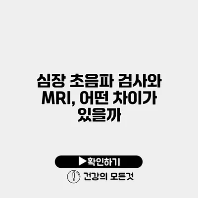 심장 초음파 검사와 MRI, 어떤 차이가 있을까?