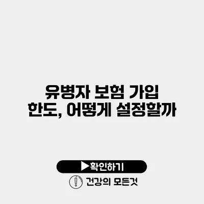 유병자 보험 가입 한도, 어떻게 설정할까?