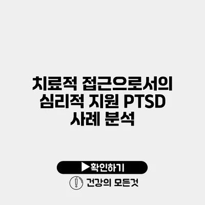 치료적 접근으로서의 심리적 지원 PTSD 사례 분석