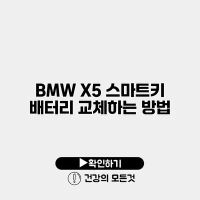 BMW X5 스마트키 배터리 교체하는 방법