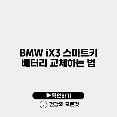 BMW iX3 스마트키 배터리 교체하는 법