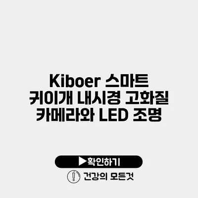 Kiboer 스마트 귀이개 내시경 고화질 카메라와 LED 조명