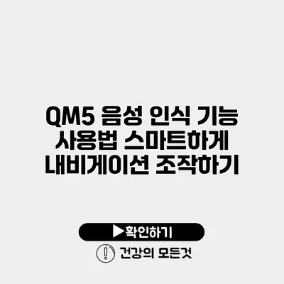 QM5 음성 인식 기능 사용법 스마트하게 내비게이션 조작하기