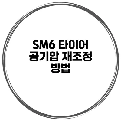 SM6 타이어 공기압 재조정 방법