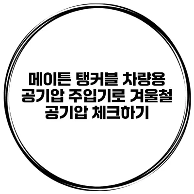 메이튼 탱커블 차량용 공기압 주입기로 겨울철 공기압 체크하기